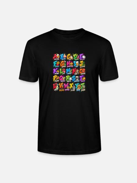 Graffiti Alphabet Farbexplosion - Stanley/Stella Unisex Bio-T-Shirt CRAFTER - Schwarz