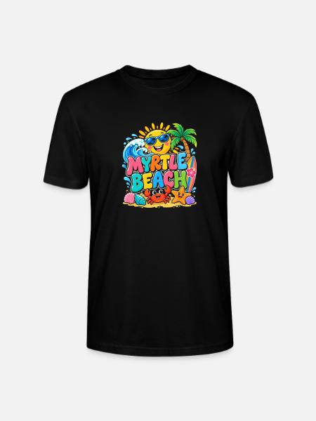 Myrtle Beach Sonne & Meer - Stanley/Stella Unisex Bio-T-Shirt CRAFTER - Schwarz