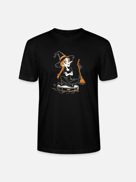 Die Hexe auf dem Saugroboter - Stanley/Stella Unisex Bio-T-Shirt CRAFTER - Schwarz