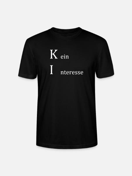 KI - kein Interesse - Stanley/Stella Unisex Bio-T-Shirt CRAFTER - Schwarz