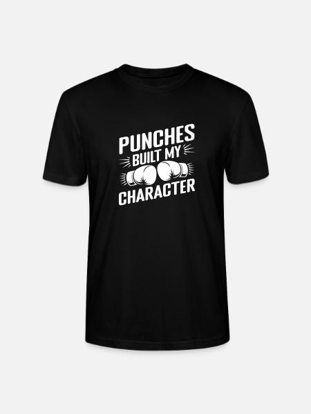 Punches Built Character Boxing Gloves - Stanley/Stella Unisex Bio-T-Shirt CRAFTER - Schwarz
