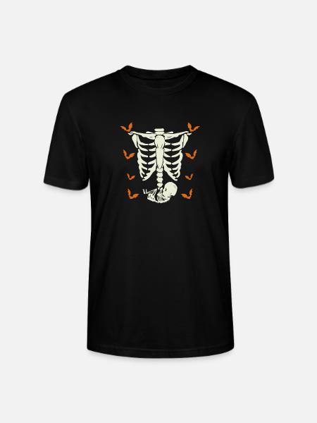 Funny Halloween Pumpkin Pregnancy - Stanley/Stella Unisex Bio-T-Shirt CRAFTER - Schwarz
