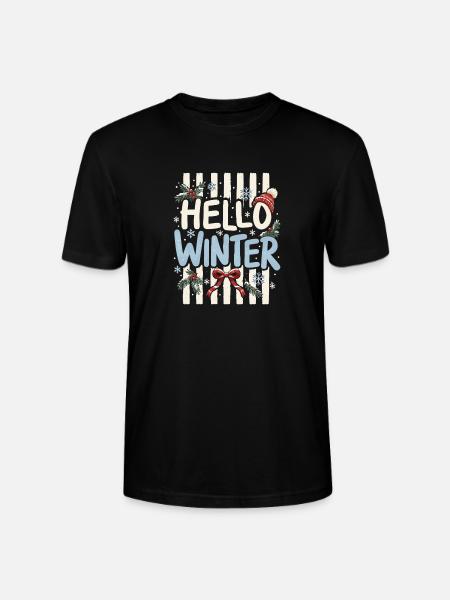 Hello Winter Stripes & Frostzauber - Stanley/Stella Unisex Bio-T-Shirt CRAFTER - Schwarz