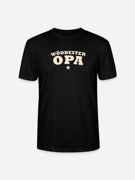 Wödbester Opa Retro Badge - Stanley/Stella Unisex Bio-T-Shirt CRAFTER - Schwarz