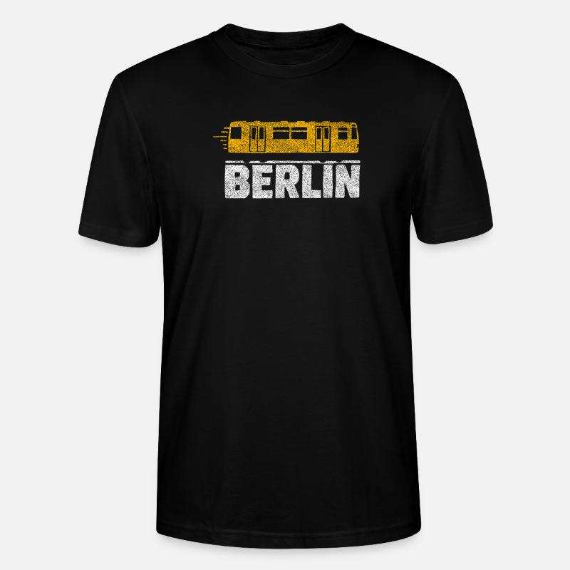 Graphique du tramway de Berlin - T-shirt bio CRAFTER Stanley Stella Unisexe - noir