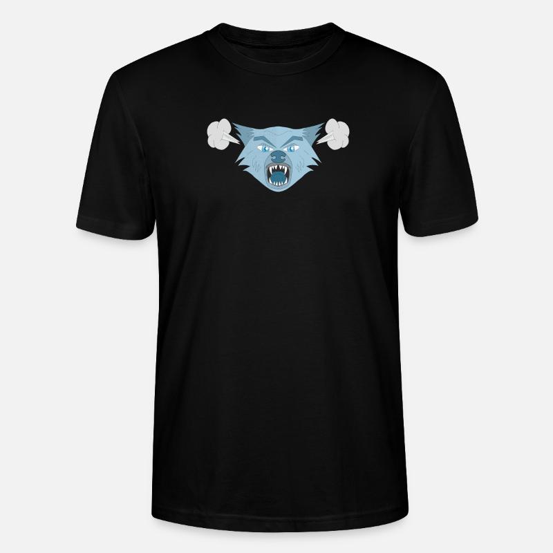 Wütender Wolf - Stanley/Stella Unisex Bio-T-Shirt CRAFTER - Schwarz