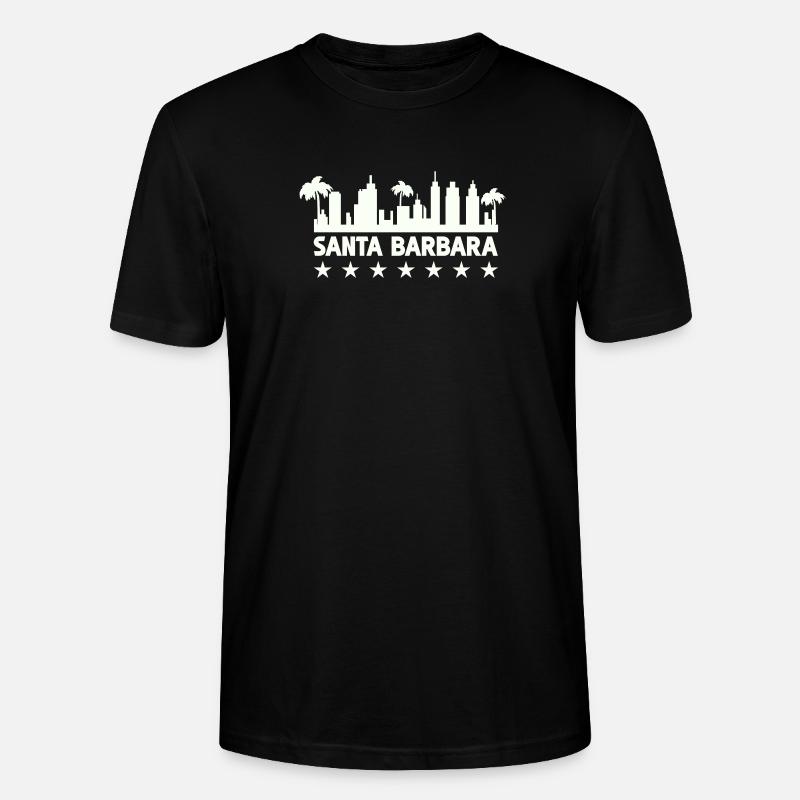 Silhouette côtière de Santa Barbara - T-shirt bio CRAFTER Stanley Stella Unisexe - noir