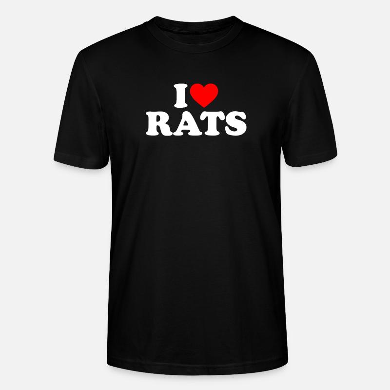 Ich liebe Ratten - Stanley/Stella Unisex Bio-T-Shirt CRAFTER - Schwarz