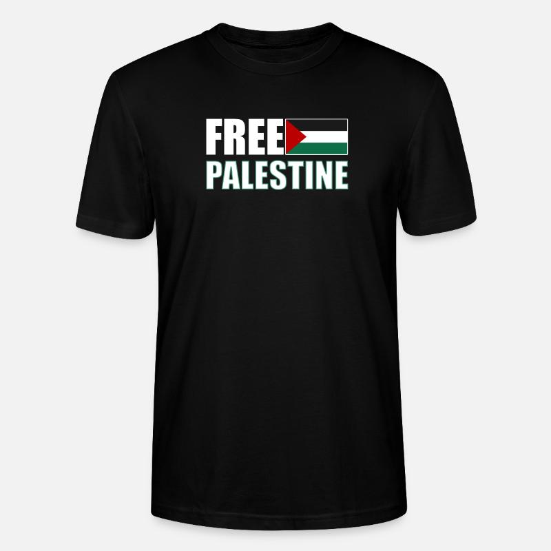 Free Palestine - Stanley/Stella Unisex Bio-T-Shirt CRAFTER - Schwarz