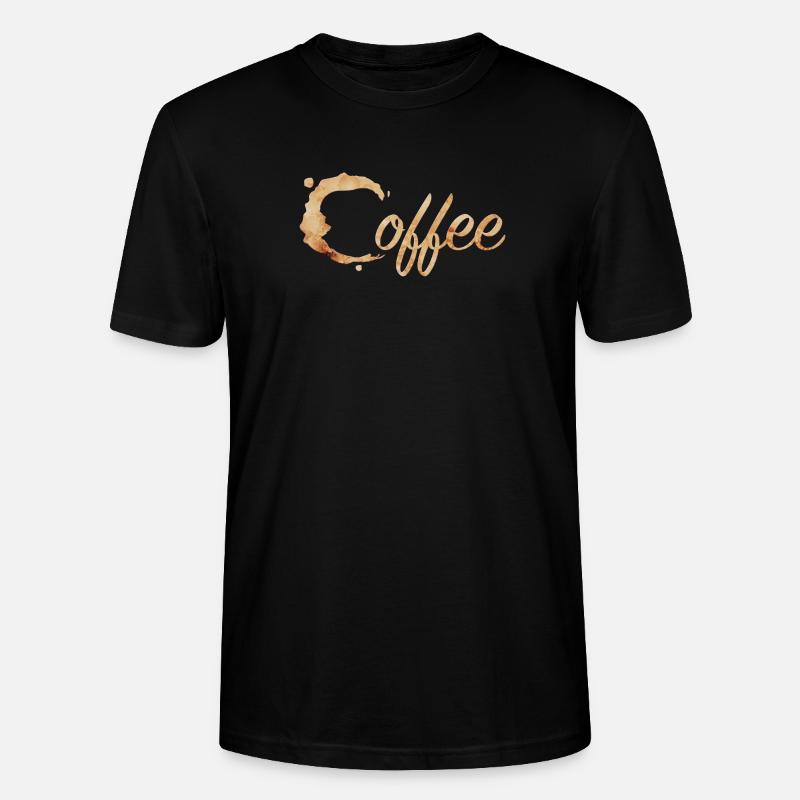 Kaffeefleck Typografie Coffee - Stanley/Stella Unisex Bio-T-Shirt CRAFTER - Schwarz