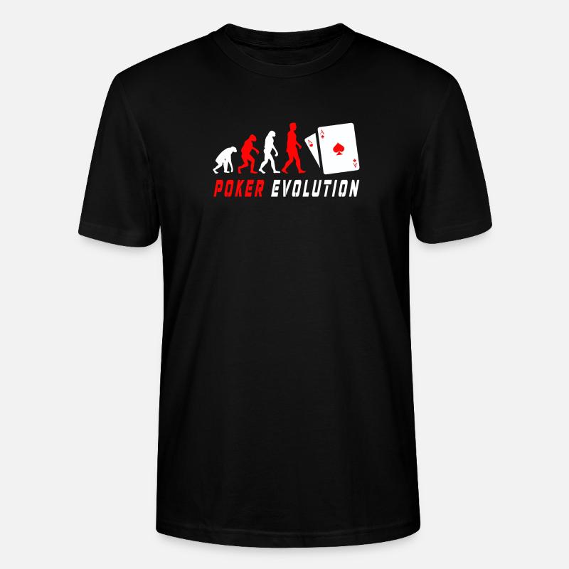 Évolution du poker - T-shirt bio CRAFTER Stanley Stella Unisexe - noir