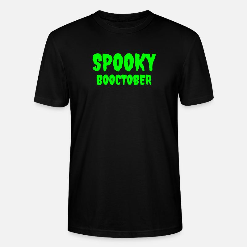 Spooky Booctober Jack-O'-Lantern Design - Stanley/Stella Unisex Bio-T-Shirt CRAFTER - Schwarz