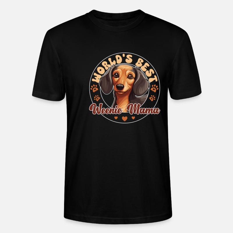 Dackel Dog Weenie Mama - Stanley/Stella Unisex Bio-T-Shirt CRAFTER - Schwarz
