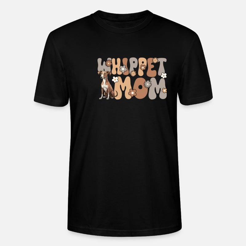 Whippet Groovy Whippet Mom - Stanley/Stella Unisex Bio-T-Shirt CRAFTER - Schwarz