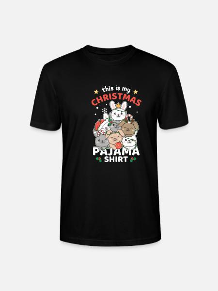 Julkanin Julpyjamas - Ekologisk T-shirt CRAFTER unisex från Stanley/Stella - svart