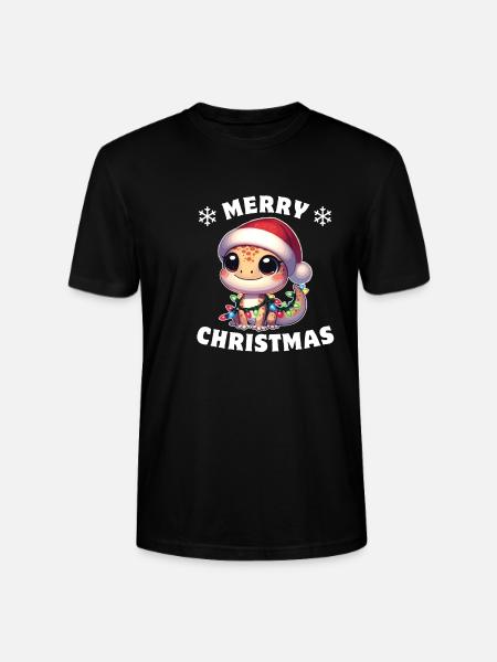Fées de Noël Gecko léopard - T-shirt bio CRAFTER Stanley Stella Unisexe - noir
