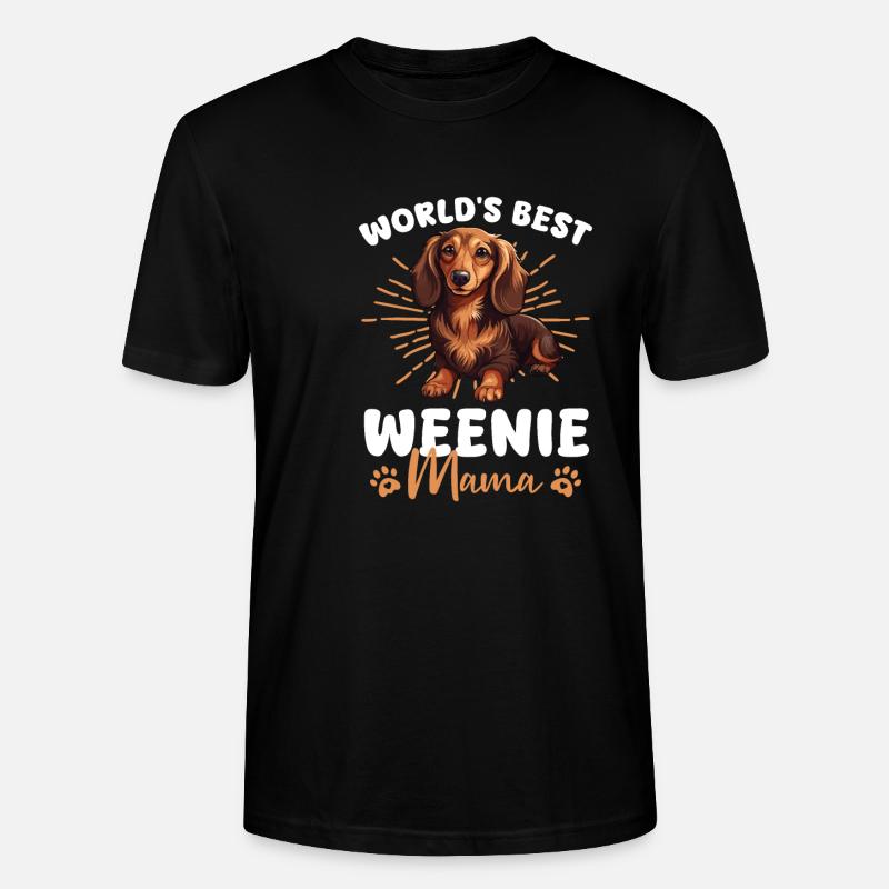 Dackel Dog Weenie Mama - Stanley/Stella Unisex Bio-T-Shirt CRAFTER - Schwarz