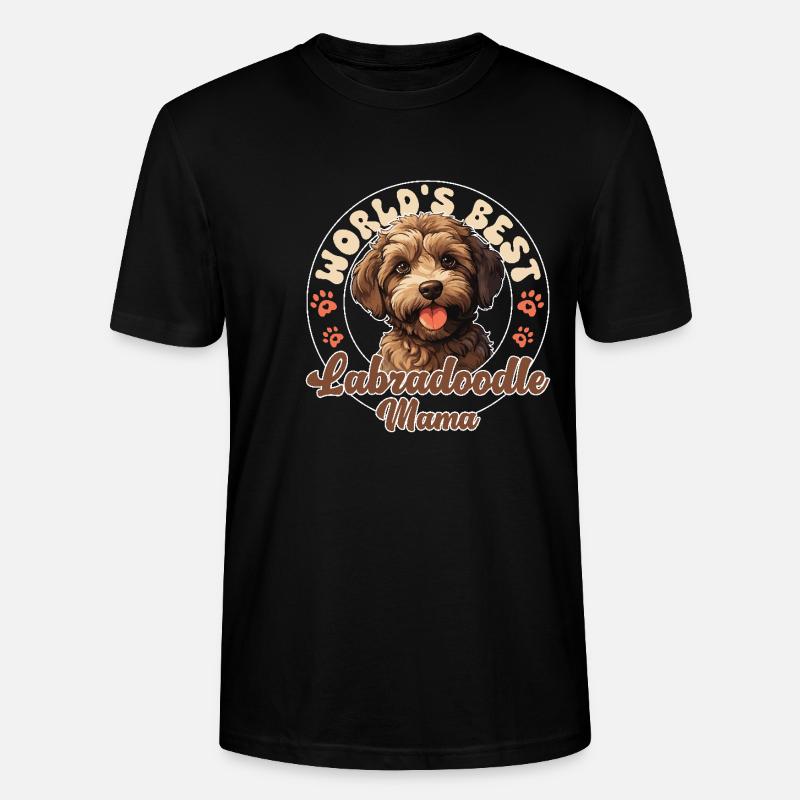 Labradoodle Groovy Labradoodle Maman - T-shirt bio CRAFTER Stanley Stella Unisexe - noir