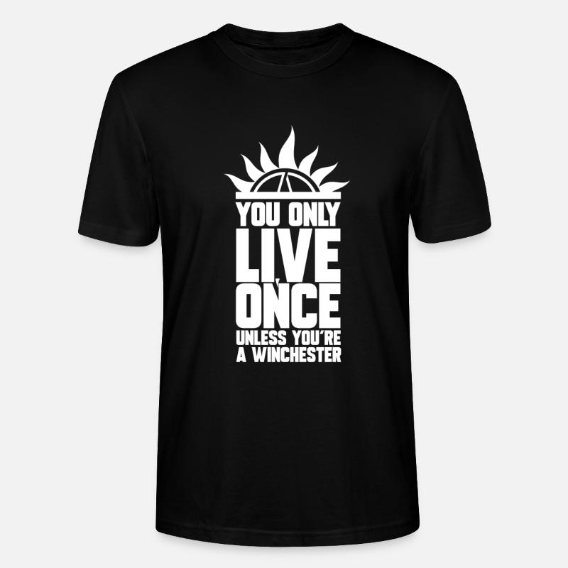 LIVE ONCE, GESCHENK - Stanley/Stella Unisex Bio-T-Shirt CRAFTER - Schwarz