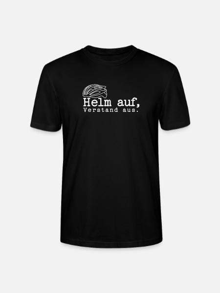 Helm Auf Verstand Aus Fahrrad - Stanley/Stella Unisex Bio-T-Shirt CRAFTER - Schwarz
