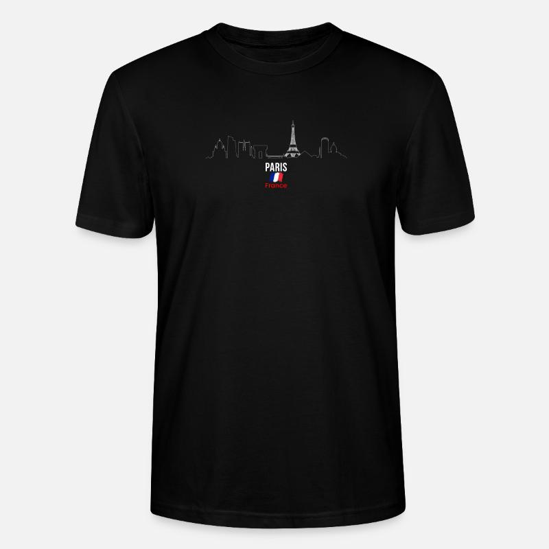 Paris Skyline Linie Kunst - Stanley/Stella Unisex Bio-T-Shirt CRAFTER - Schwarz