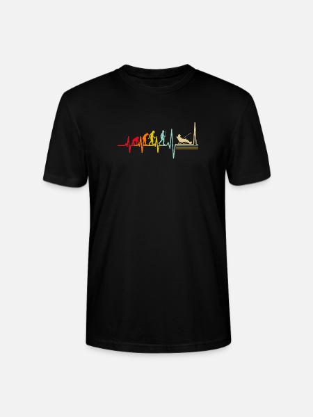 Evolution Fischer Herzschlag Retro - Stanley/Stella Unisex Bio-T-Shirt CRAFTER - Schwarz