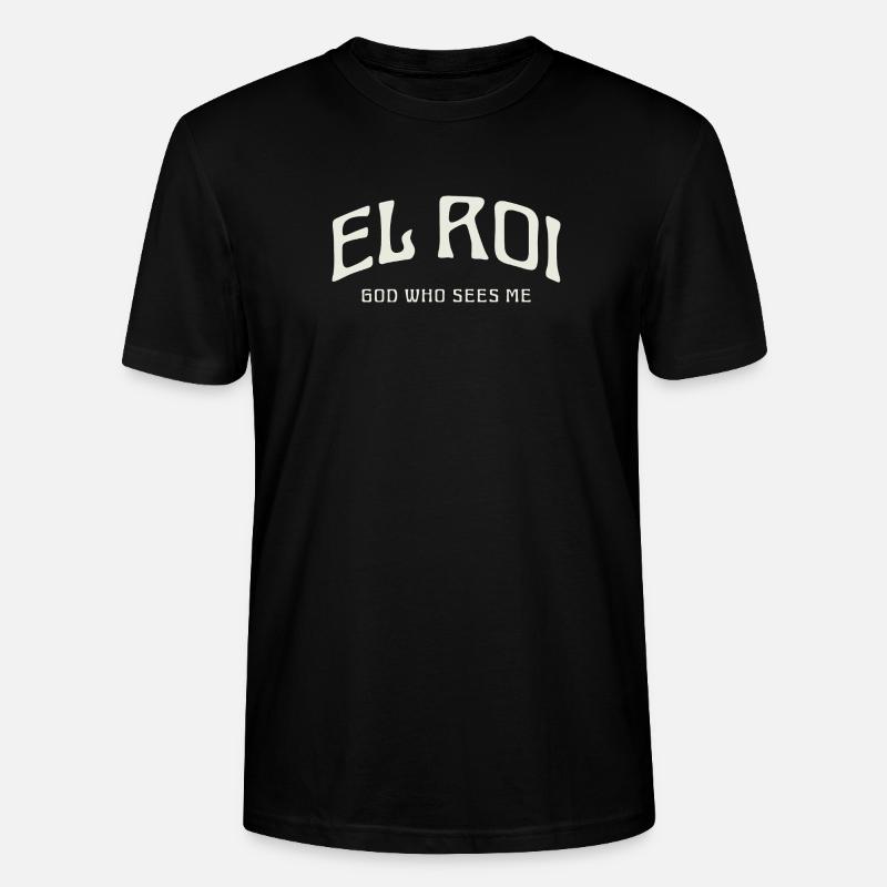 EL ROI Gott, der mich sieht. - Stanley/Stella Unisex Bio-T-Shirt CRAFTER - Schwarz