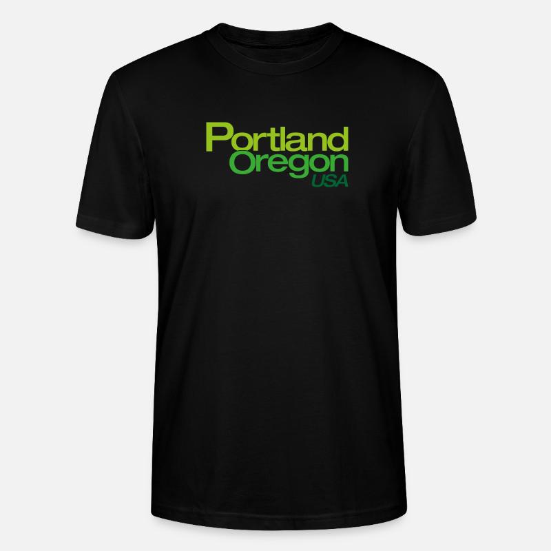 Portland Gradient Stadtlogo - Stanley/Stella Unisex Bio-T-Shirt CRAFTER - Schwarz