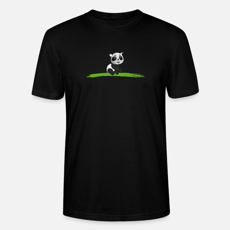 PANDA Baer - Stanley/Stella Unisex Bio-T-Shirt CRAFTER - Schwarz