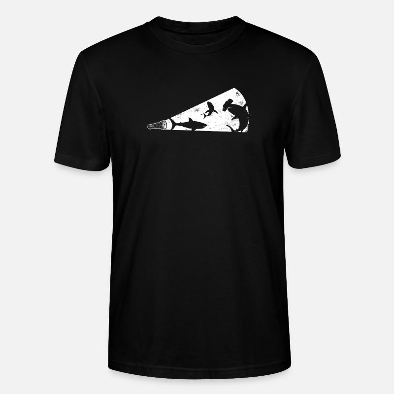 Mégaphone silhouette de requin - T-shirt bio CRAFTER Stanley Stella Unisexe - noir