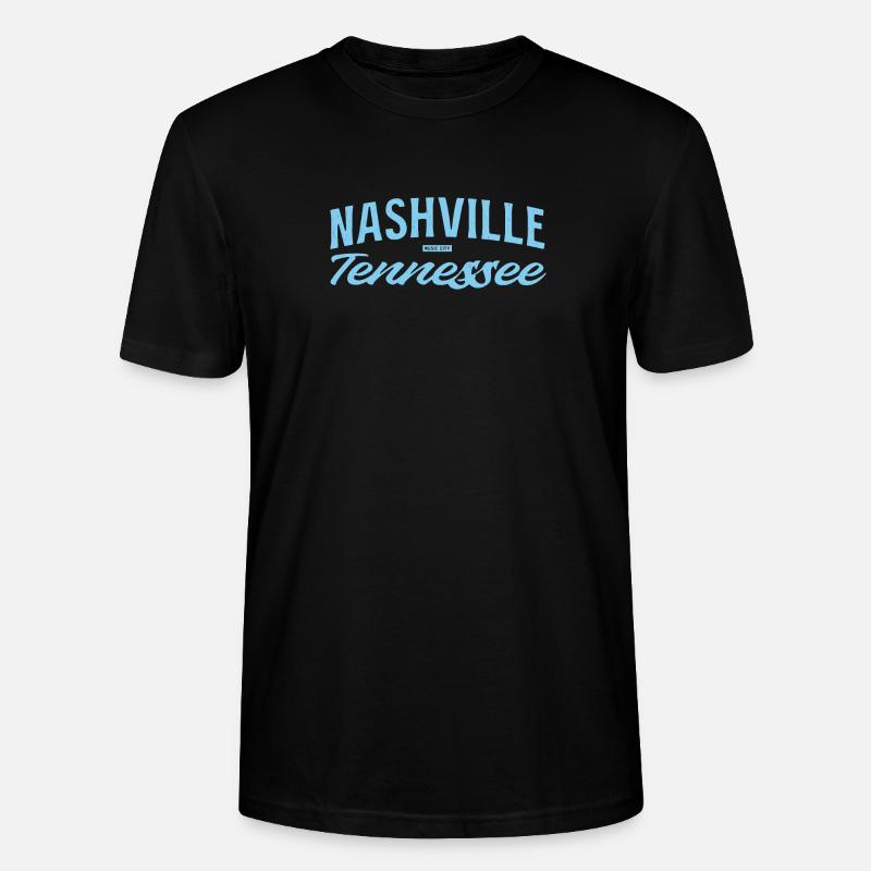 Nashville Script Blue - T-shirt bio CRAFTER Stanley Stella Unisexe - noir