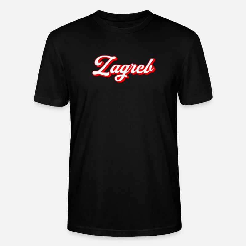 Zagreb Script Rétro - T-shirt bio CRAFTER Stanley Stella Unisexe - noir