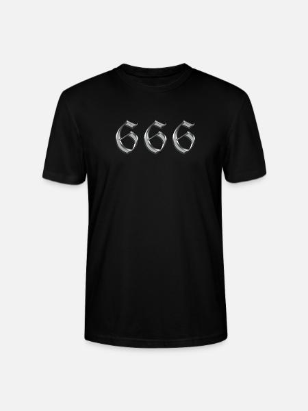 Angel Number 666 Reflect - Stanley/Stella CRAFTER Unisex Organic T-Shirt - black