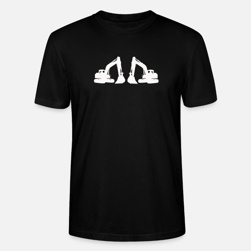 Doppel Bagger Silhouette - Stanley/Stella Unisex Bio-T-Shirt CRAFTER - Schwarz