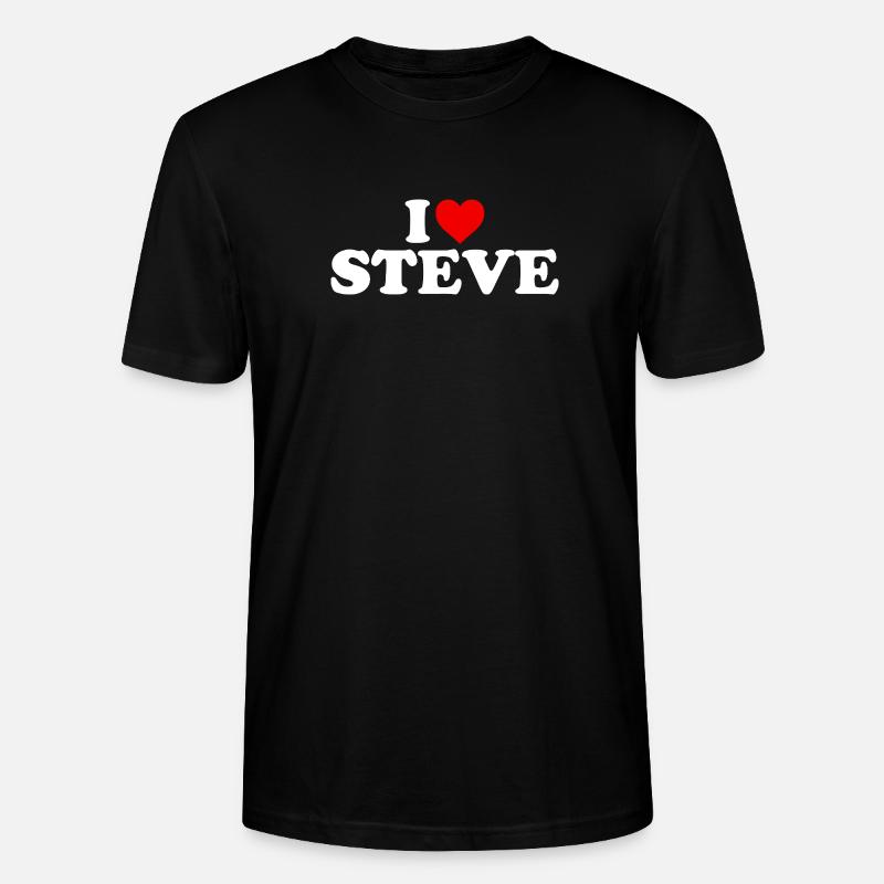 J’aime Steve - T-shirt bio CRAFTER Stanley Stella Unisexe - noir