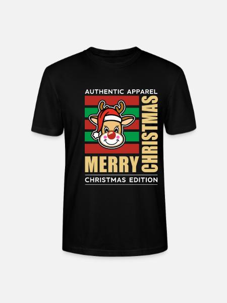 Merry Christmas - Stanley/Stella CRAFTER Unisex Organic T-Shirt - black