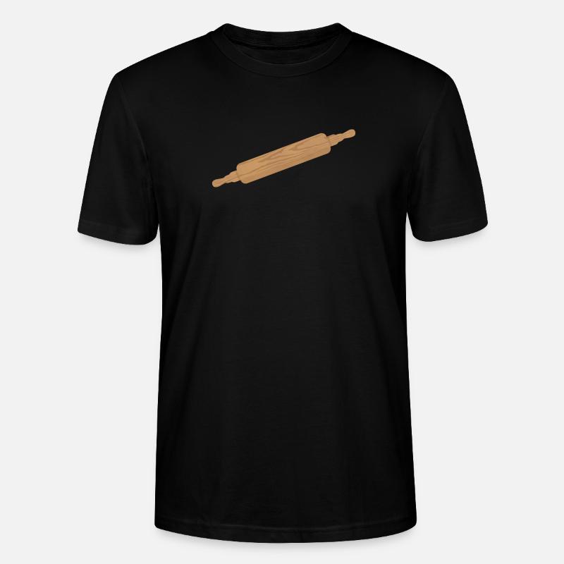 Teigroller - Nudelholz-Roller aus Holz - Stanley/Stella Unisex Bio-T-Shirt CRAFTER - Schwarz