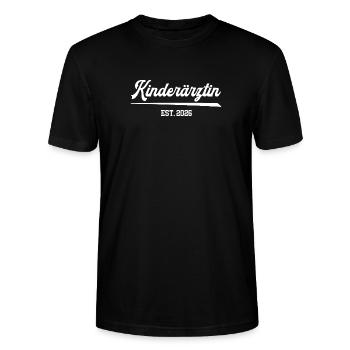 Kinderärztin 2026 Studium Fachärztin Ausbildung - Stanley/Stella Unisex Bio-T-Shirt CRAFTER - Schwarz - Vorne - Alina (178cm) & Michal (187cm)