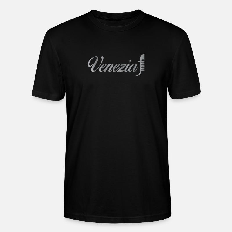 Venezia Script Metallic - Stanley/Stella CRAFTER Unisex Organic T-Shirt - black