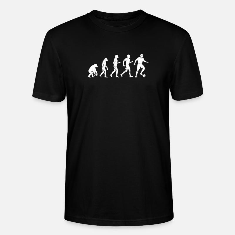 Evolution des Fußballspielers - Stanley/Stella Unisex Bio-T-Shirt CRAFTER - Schwarz