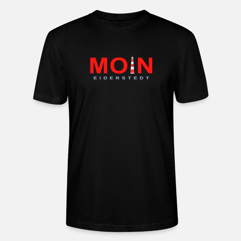 Moin Eiderstedt, Leuchtturm Westerheversand - Stanley/Stella Unisex Bio-T-Shirt CRAFTER - Schwarz