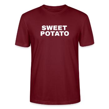 Patate douce Grouchy - T-shirt bio CRAFTER Stanley Stella Unisexe - bordeaux - Devant - Alina (178cm) & Michal (187cm)