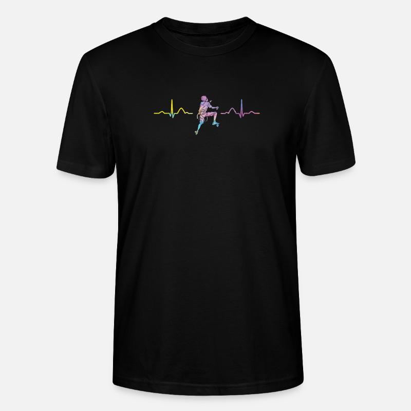Boulderer Herzschlag Boulder Bouldern - Stanley/Stella Unisex Bio-T-Shirt CRAFTER - Schwarz