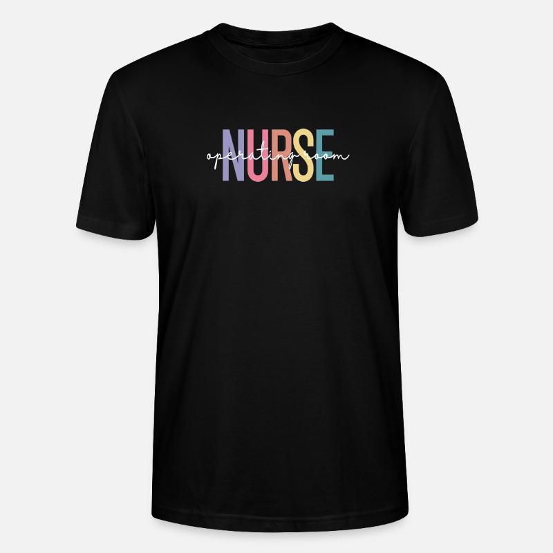 Nurse OR Gradient Letter Design - Stanley/Stella Unisex Bio-T-Shirt CRAFTER - Schwarz