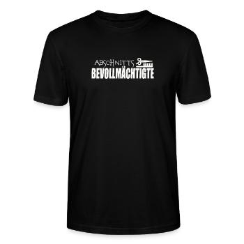 ABSCHNITTSBEVOLLMÄCHTIGTE - Stanley/Stella Unisex Bio-T-Shirt CRAFTER - Schwarz - Vorne - Alina (178cm) & Michal (187cm)