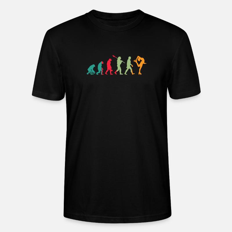 Eislauf Evolution Schlittschuh Entwicklung Winter - Stanley/Stella Unisex Bio-T-Shirt CRAFTER - Schwarz