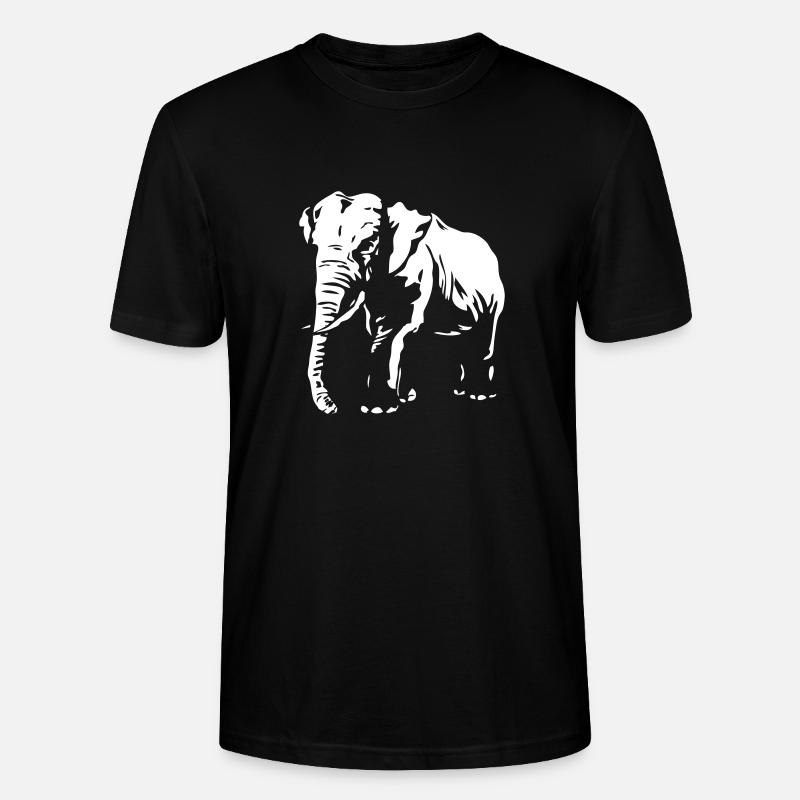 Elephant - Elefant - Stanley/Stella Unisex Bio-T-Shirt CRAFTER - Schwarz
