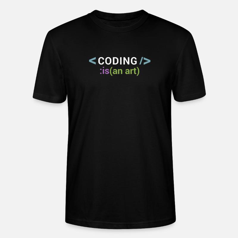 Coder est un art - T-shirt bio CRAFTER Stanley Stella Unisexe - noir