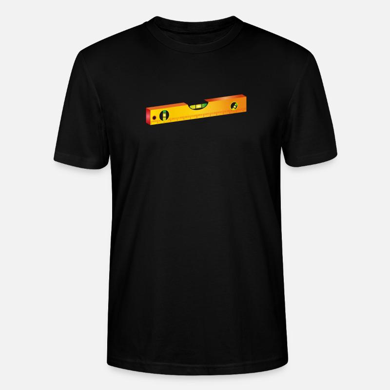 Wasserwaage,Richtwaage oder Maurerwaage - Stanley/Stella Unisex Bio-T-Shirt CRAFTER - Schwarz