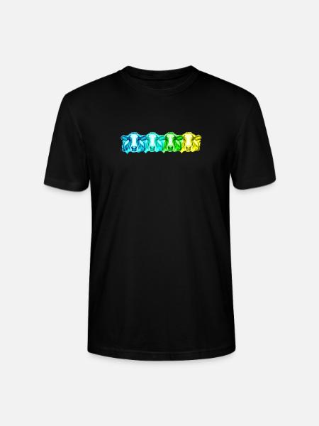 Kuh Kühe - Stanley/Stella Unisex Bio-T-Shirt CRAFTER - Schwarz